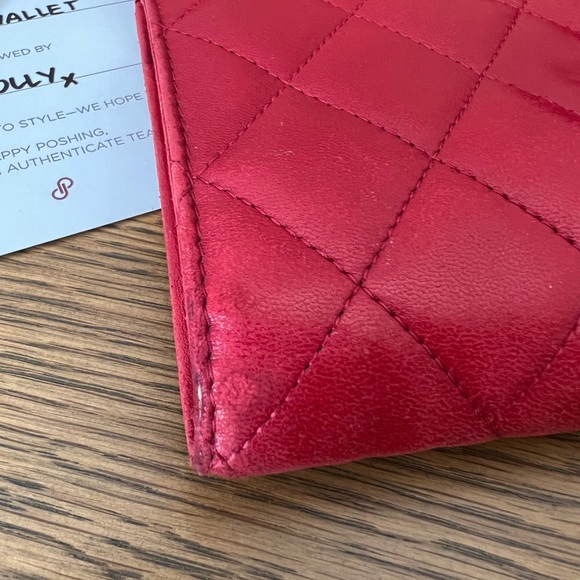Chanel Red Quilted Wallet. - Picture 4 of 15